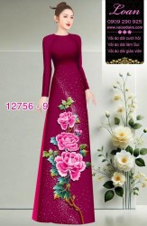 Vải áo dài hoa in 3D