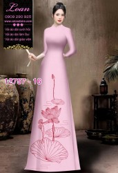 Vải áo dài in 2 da họa tiết hoa sen