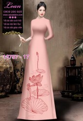 Vải áo dài in 2 da họa tiết hoa sen