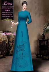 Vải áo dài in 2 da họa tiết hoa sen