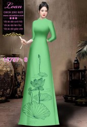 Vải áo dài in 2 da họa tiết hoa sen