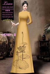 Vải áo dài in 2 da họa tiết hoa sen