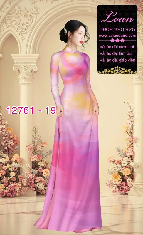 Vải áo dài loang màu độc đáo