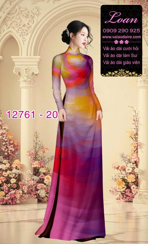 Vải áo dài loang màu độc đáo