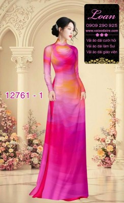 Vải áo dài loang màu độc đáo-DT 12761
