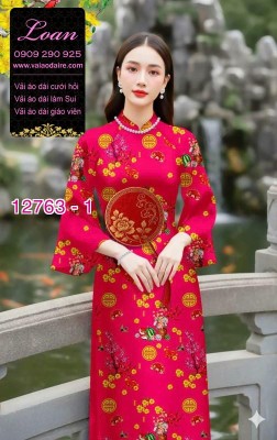 Vải áo dài tết-DT 12763