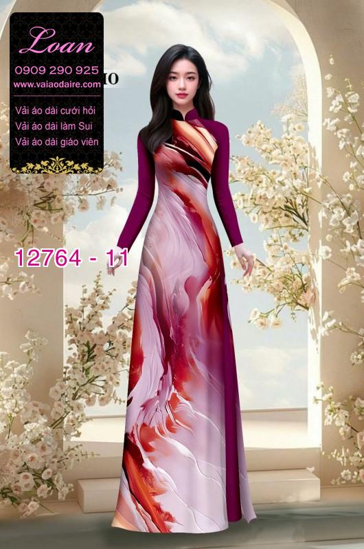 Vải áo dài loang màu độc đáo