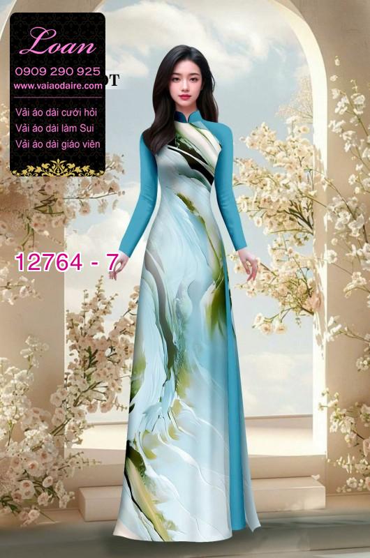 Vải áo dài loang màu độc đáo