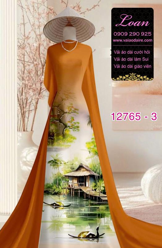 Vải áo dài phong cảnh Việt Nam