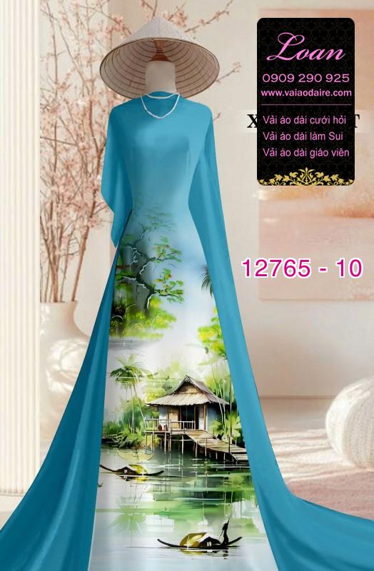 Vải áo dài phong cảnh Việt Nam