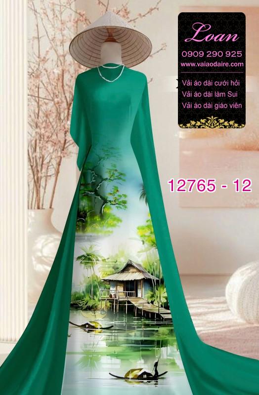 Vải áo dài phong cảnh Việt Nam