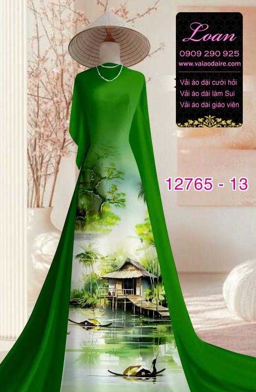 Vải áo dài phong cảnh Việt Nam