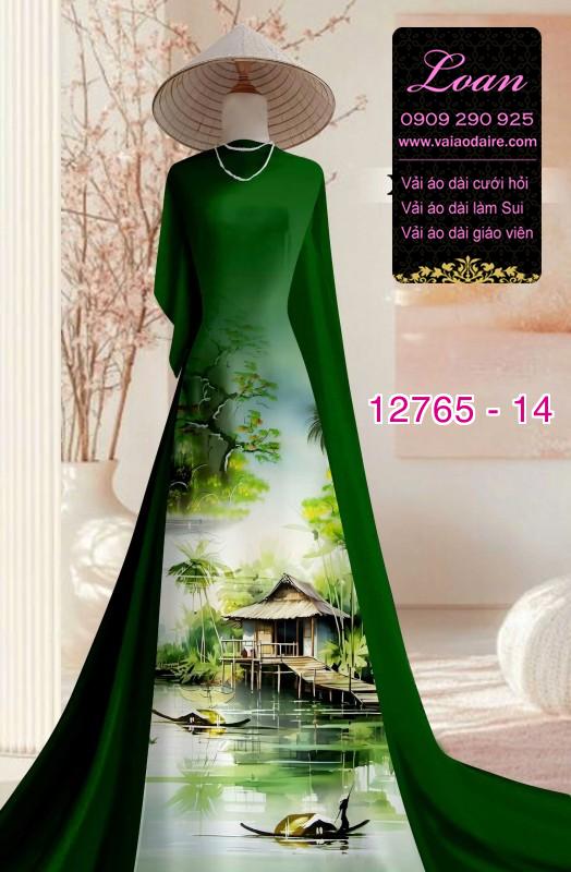 Vải áo dài phong cảnh Việt Nam