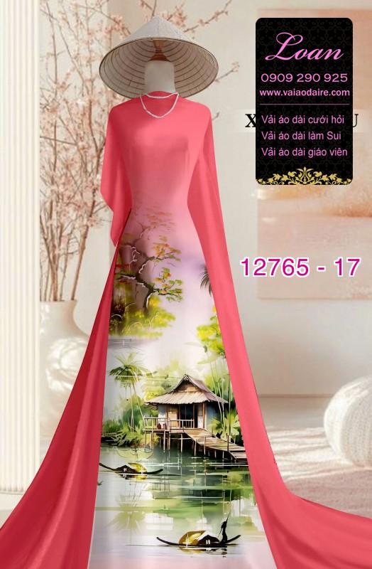 Vải áo dài phong cảnh Việt Nam