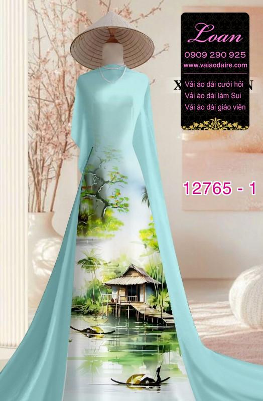 Vải áo dài phong cảnh Việt Nam