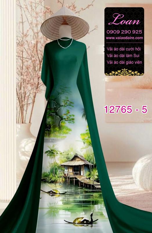 Vải áo dài phong cảnh Việt Nam