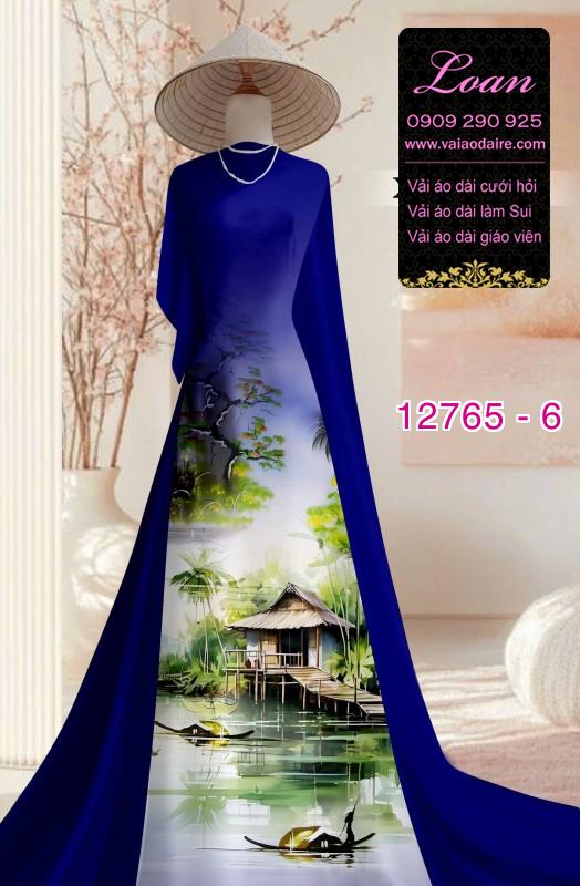 Vải áo dài phong cảnh Việt Nam