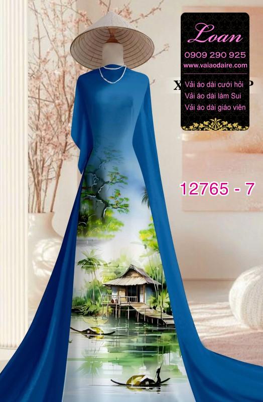 Vải áo dài phong cảnh Việt Nam