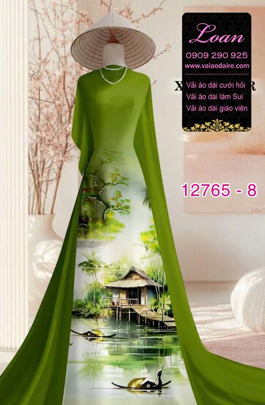 Vải áo dài phong cảnh Việt Nam