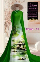 Vải áo dài phong cảnh Việt Nam