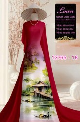 Vải áo dài phong cảnh Việt Nam