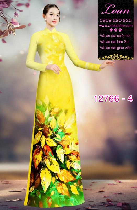 Vải áo dài hoa in 3D