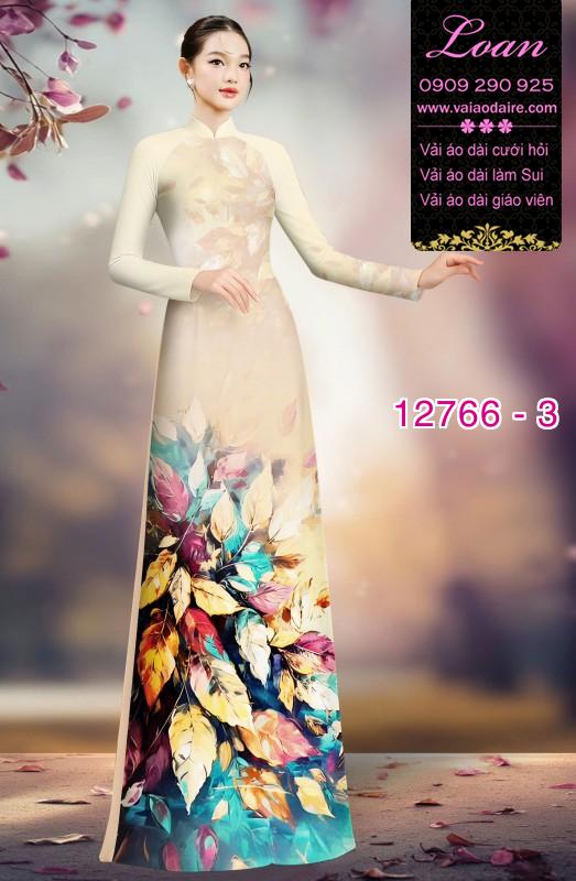 Vải áo dài hoa in 3D