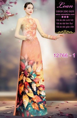 Vải áo dài hoa in 3D-DT 12766