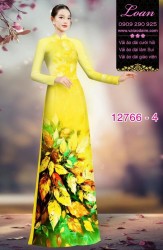 Vải áo dài hoa in 3D