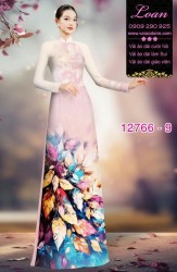 Vải áo dài hoa in 3D