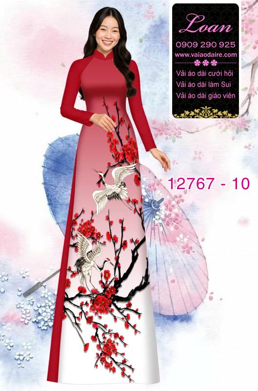 Vải áo dài hoa in 3D