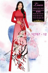 Vải áo dài hoa in 3D