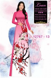 Vải áo dài hoa in 3D