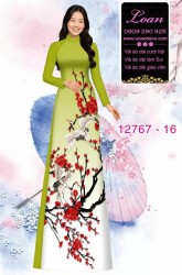 Vải áo dài hoa in 3D