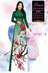 Vải áo dài hoa in 3D