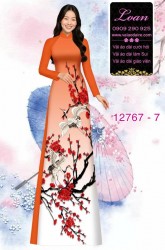 Vải áo dài hoa in 3D