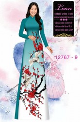 Vải áo dài hoa in 3D