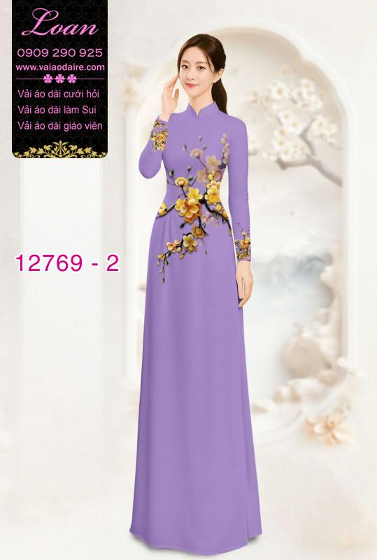 Vải áo dài hoa eo đẹp