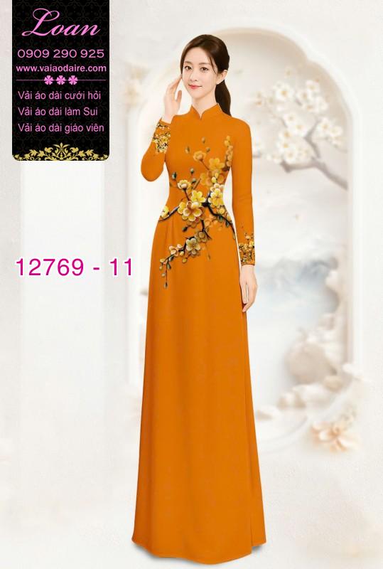 Vải áo dài hoa eo đẹp