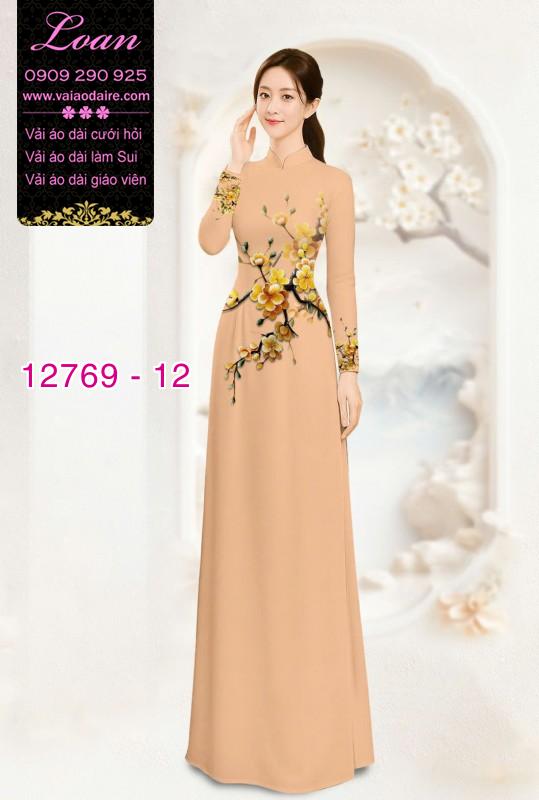 Vải áo dài hoa eo đẹp