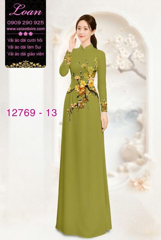 Vải áo dài hoa eo đẹp