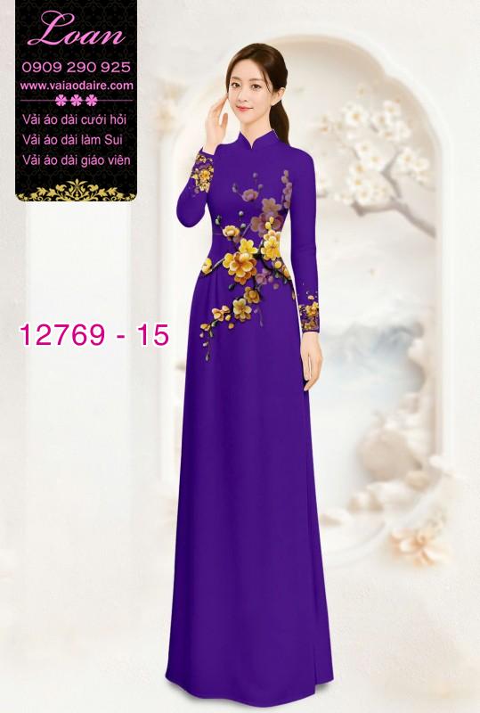 Vải áo dài hoa eo đẹp