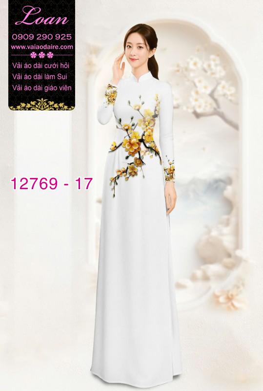 Vải áo dài hoa eo đẹp