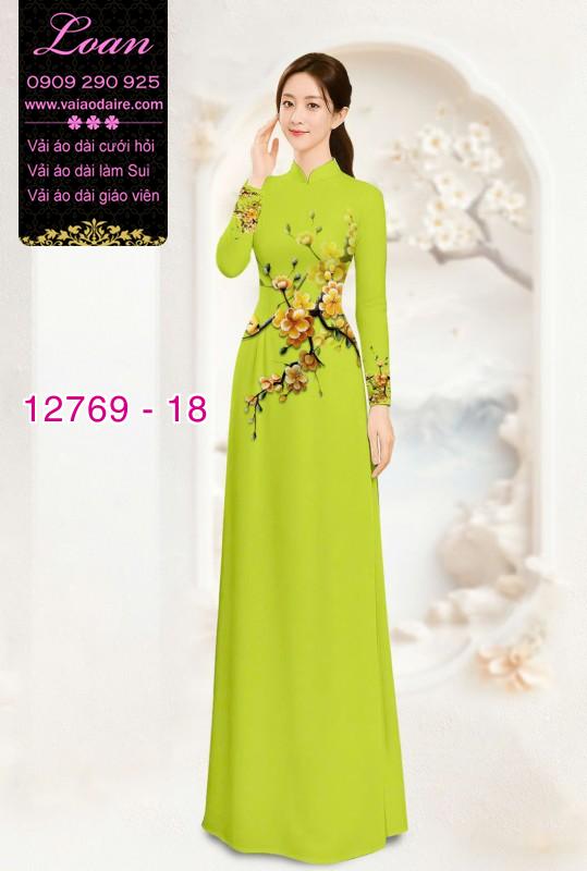 Vải áo dài hoa eo đẹp