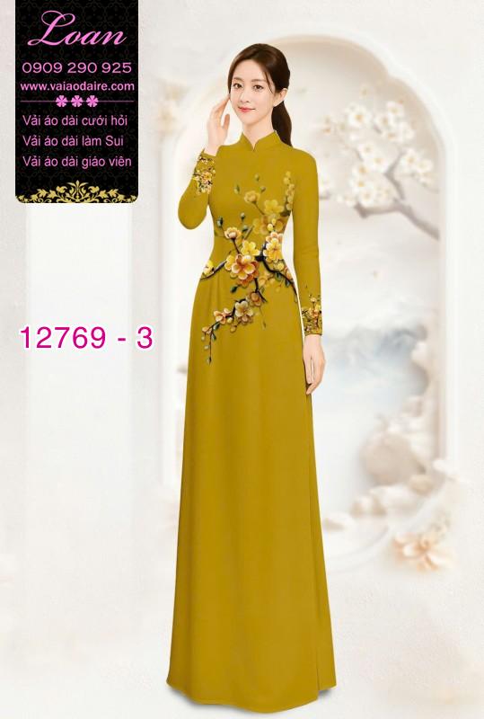 Vải áo dài hoa eo đẹp