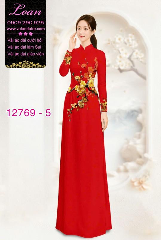 Vải áo dài hoa eo đẹp