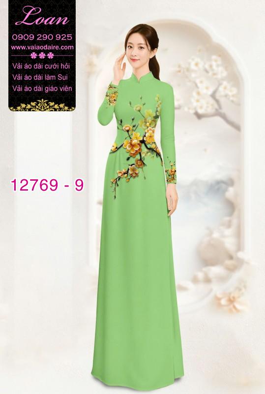 Vải áo dài hoa eo đẹp