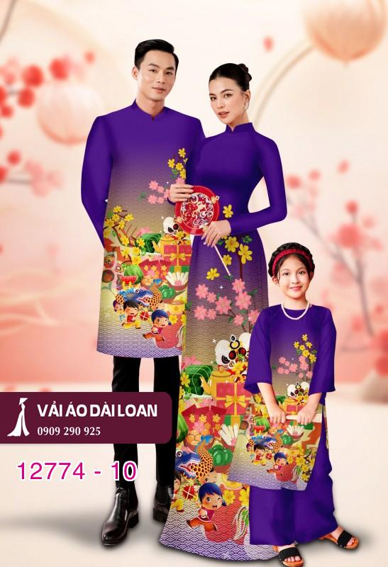 Vải áo dài tết cho gia đình