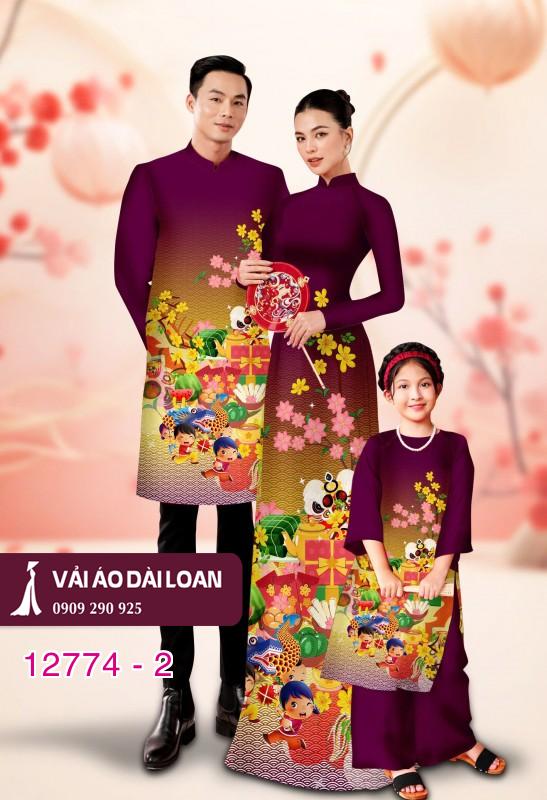 Vải áo dài tết cho gia đình