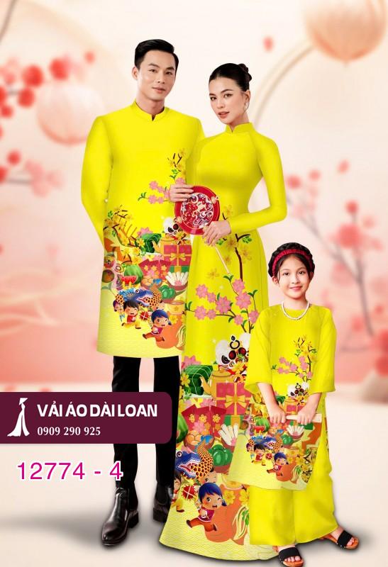 Vải áo dài tết cho gia đình